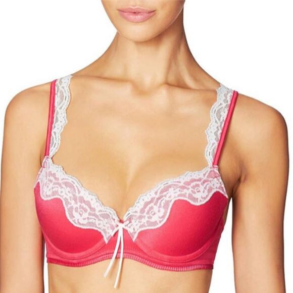 Heidi By Heidi Klum Lace Contour Full Coverage Bra Teaberry Pink Size 32D - Picture 1 of 2